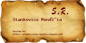 Stankovics Renáta névjegykártya