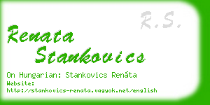 renata stankovics business card